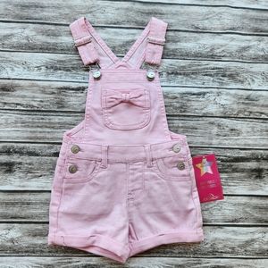 Jordache light pink overall shorts